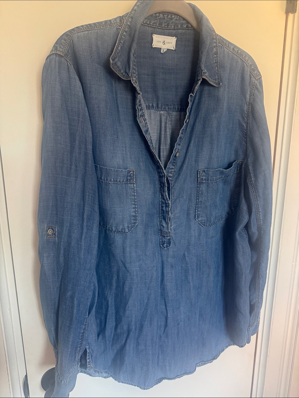 Lou & Grey | Women’s Blue Denim Shirt | L